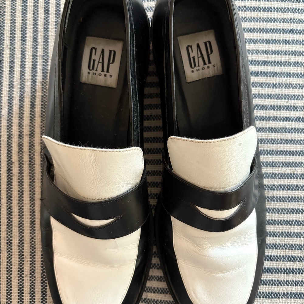 GAP Black and White Slip-On Loafers